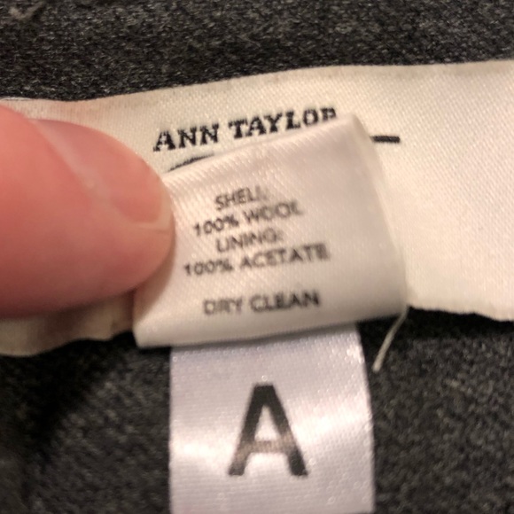 Women’s Ann Taylor LOFT 4P gray 100% wool pants. - Picture 7 of 8